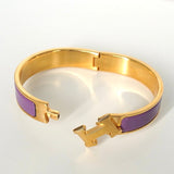 エルメス クリックH GM バングル ゴールド/パープル - NEWSED