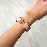 エルメス クリッククラックH GM バングル ゴールド/ピンク - NEWSED