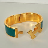 エルメス クリッククラックH PM バングル ゴールド/ブルー 箱付き - NEWSED