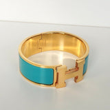 エルメス クリッククラックH PM バングル ゴールド/ブルー - NEWSED