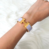 エルメス クリッククラックH PM バングル ゴールド/パープル 箱付き - NEWSED