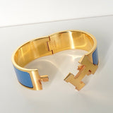 エルメス クリッククラックH PM バングル ゴールド/ブルー - NEWSED