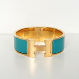 エルメス クリッククラックH PM バングル ゴールド/ブルー - NEWSED