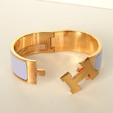 エルメス クリッククラックH PM バングル ゴールド/パープル 箱付き - NEWSED