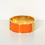 エルメス クリッククラックH PM バングル ゴールド/オレンジ 箱付き - NEWSED