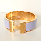 エルメス クリッククラックH PM バングル ゴールド/パープル 箱付き - NEWSED