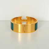 エルメス クリッククラックH PM バングル ゴールド/ブルー 箱付き - NEWSED