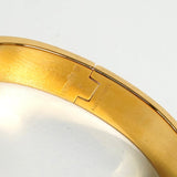 エルメス クリッククラックH PM バングル GP ゴールド / ブラウン - NEWSED