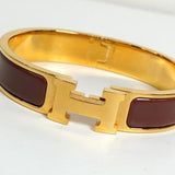 エルメス クリッククラックH PM バングル GP ゴールド / ブラウン - NEWSED
