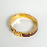 エルメス クリッククラックH PM バングル GP ゴールド / ブラウン - NEWSED