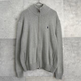 ポロ ラルフローレン ポニーロゴ ドライバーズニット グレー