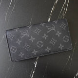 ルイヴィトン モノグラム・エクリプス ポルトフォイユ・ブラザ ICチップ内蔵 二つ折り財布 長財布 ブラック - NEWSED