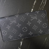 ルイヴィトン モノグラム・エクリプス ポルトフォイユ・ブラザ ICチップ内蔵 二つ折り財布 長財布 ブラック - NEWSED