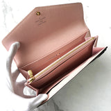 ルイ ヴィトン モノグラム ボルトフォイユ・サラ ローズ・バレリーヌ ICチップ内蔵 長財布 二つ折り財布 ブラウン M62235 - NEWSED