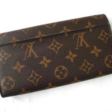 ルイ ヴィトン モノグラム ボルトフォイユ・サラ ローズ・バレリーヌ ICチップ内蔵 長財布 二つ折り財布 ブラウン M62235 - NEWSED