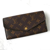 ルイ ヴィトン モノグラム ボルトフォイユ・サラ ローズ・バレリーヌ ICチップ内蔵 長財布 二つ折り財布 ブラウン M62235 - NEWSED