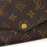 ルイ ヴィトン モノグラム ボルトフォイユ・サラ ローズ・バレリーヌ ICチップ内蔵 長財布 二つ折り財布 ブラウン M62235 - NEWSED