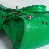 バレンシアガ ネオカゴール レザー 2way ハンドバッグ ショルダーバッグ ネオングリーン