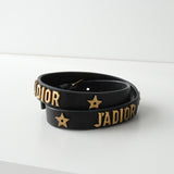 ディオール J'ADIOR ジャディオール レザー ブレスレット チョーカー ブラック - NEWSED