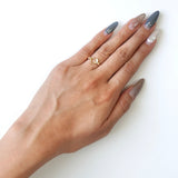 ティファニー オープンハート イエローゴールド K18 ダイヤ 指輪 リング 5.5号 磨き済み - NEWSED