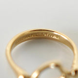 ティファニー オープンハート イエローゴールド K18 ダイヤ 指輪 リング 5.5号 磨き済み - NEWSED