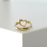 ティファニー オープンハート イエローゴールド K18 ダイヤ 指輪 リング 5.5号 磨き済み - NEWSED