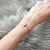 ティファニー フック&アイ ハート K18 × SV925 バングル ブレスレット シルバー / ゴールド - NEWSED