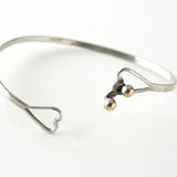 ティファニー フック&アイ ハート K18 × SV925 バングル ブレスレット シルバー / ゴールド - NEWSED