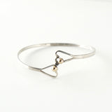 ティファニー フック&アイ ハート K18 × SV925 バングル ブレスレット シルバー / ゴールド - NEWSED