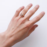 ティファニー ラブノット K18 × SV925 指輪 リング ゴールド 750 18金 シルバー 14号 - NEWSED