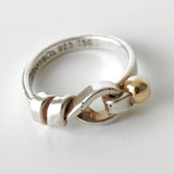 ティファニー フック&アイ K18 × SV925 指輪 リング ゴールド 750 18金 シルバー 6号 - NEWSED