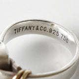 ティファニー フック&アイ K18 × SV925 指輪 リング ゴールド 750 18金 シルバー 8号 - NEWSED