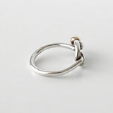 ティファニー ラブノット K18 × SV925 指輪 リング ゴールド 750 18金 シルバー 9号 - NEWSED