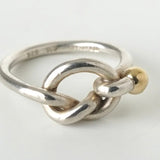 ティファニー ラブノット K18×SV925 シルバー925 ゴールド 750 18金 指輪 リング 10号 - NEWSED