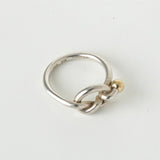 ティファニー ラブノット K18×SV925 シルバー925 ゴールド 750 18金 指輪 リング 10号 - NEWSED