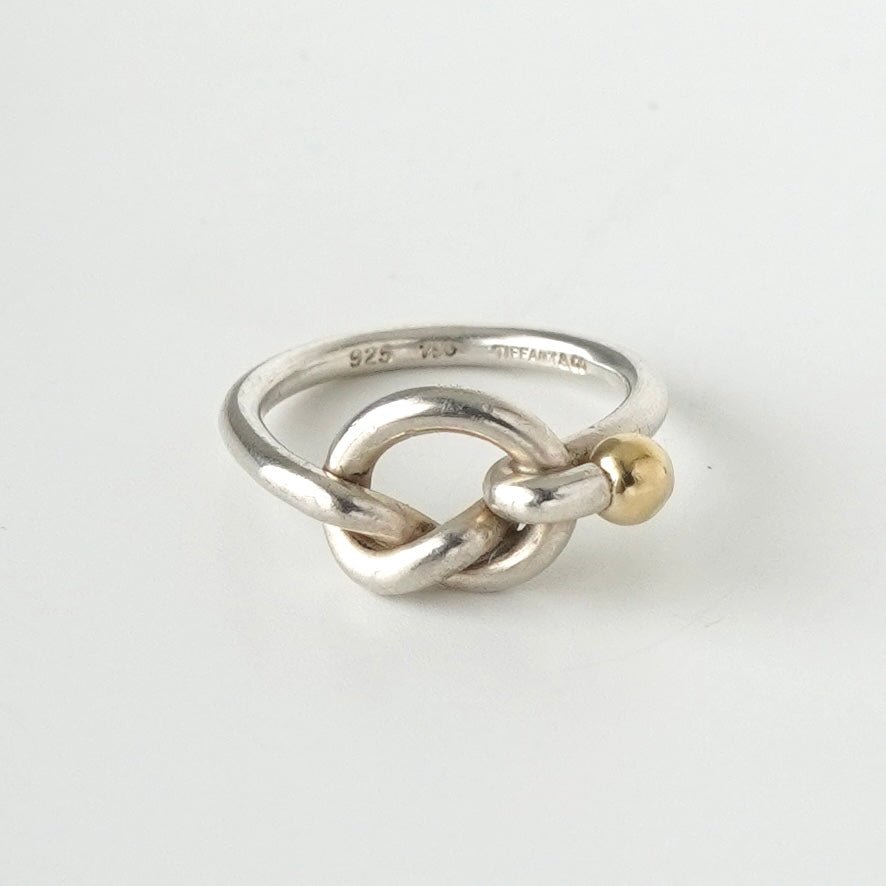 1円 □美品□ TIFFANY＆Co ティファニー ラブノット SV925×18K