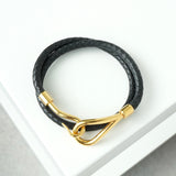 エルメス レザー ジャンボ チョーカー ブレスレット ブラック