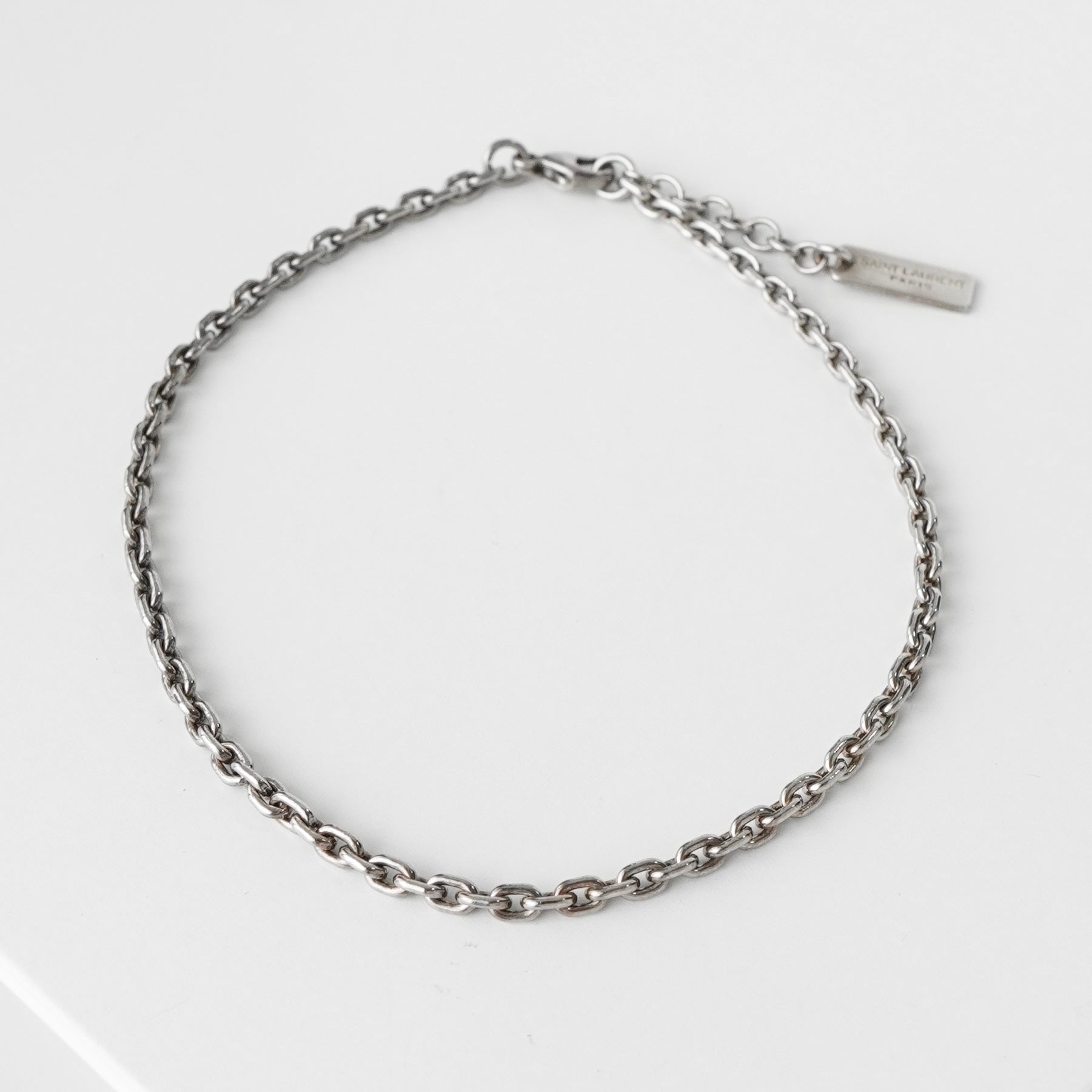 サンローラン パリ シルバー チェーンブレスレット サイズ L