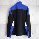 アディダス ナイロンジャケット ロゴプリント ブラック×ブルー Lサイズ - NEWSED