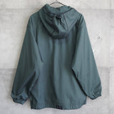 アディダス アノラックパーカー ロゴ刺繍 ハーフジップ グリーン L相当 - NEWSED