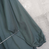 アディダス アノラックパーカー ロゴ刺繍 ハーフジップ グリーン L相当 - NEWSED