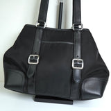 プラダ トライアングルロゴ テスート ポコノ ナイロン レザー トートバッグ ブラック