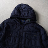 ポロ ラルフローレン ロゴプレート ダウンジャケット ネイビー