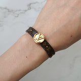 ルイ ヴィトン ブラスレ LVサークル リバーシブル モノグラム ブレスレット ブラウン / レッド - NEWSED