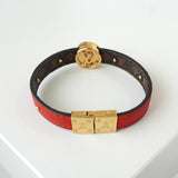 ルイ ヴィトン ブラスレ LVサークル リバーシブル モノグラム ブレスレット ブラウン / レッド - NEWSED