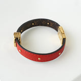 ルイ ヴィトン ブラスレ LVサークル リバーシブル モノグラム ブレスレット ブラウン / レッド - NEWSED