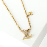 ルイ ヴィトン ネックレス・LVアイコニック ネックレス GP ゴールド ラインストーン M00596 - NEWSED