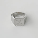 ルイヴィトン シグネットリング モノグラム 指輪 リング シルバー 箱付き Mサイズ / 18.5号 - NEWSED