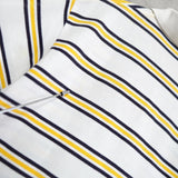 ポロスポーツ ラルフローレン 星条旗ロゴ ワンポイント刺繍 ボーダー柄 半袖ポロシャツ ホワイト / イエロー / ネイビー メンズM相当 - NEWSED