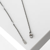 ルイ ヴィトン ロゴ ブラック シルバー ネックレス ペンダント M01097 D10233 - NEWSED